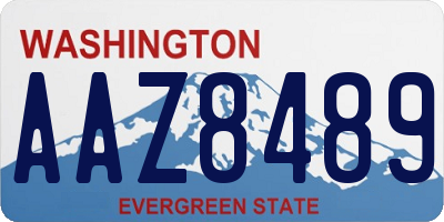 WA license plate AAZ8489