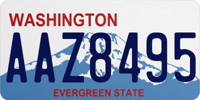 WA license plate AAZ8495