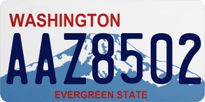 WA license plate AAZ8502
