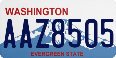 WA license plate AAZ8505