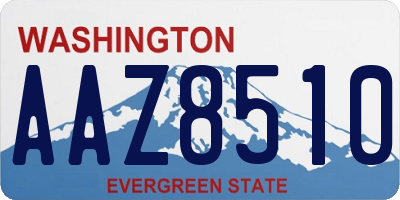 WA license plate AAZ8510