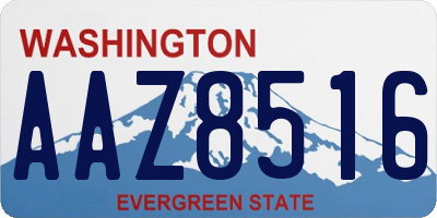 WA license plate AAZ8516