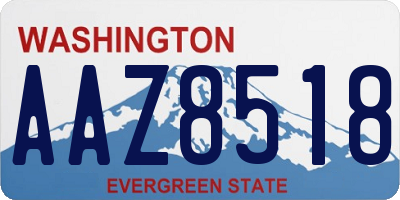 WA license plate AAZ8518