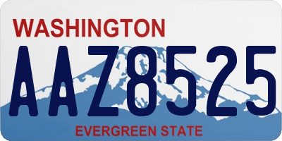 WA license plate AAZ8525