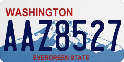 WA license plate AAZ8527
