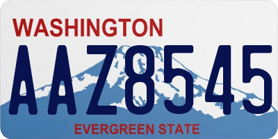 WA license plate AAZ8545