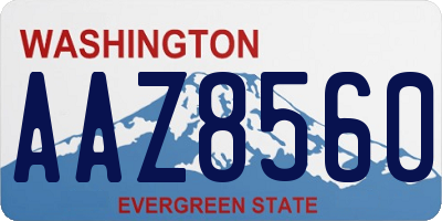 WA license plate AAZ8560