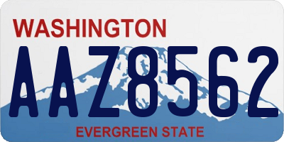 WA license plate AAZ8562