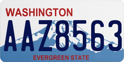 WA license plate AAZ8563