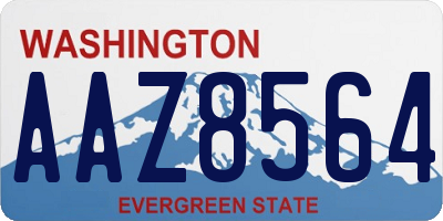 WA license plate AAZ8564