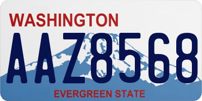 WA license plate AAZ8568