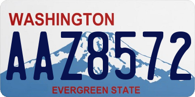 WA license plate AAZ8572