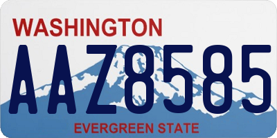 WA license plate AAZ8585