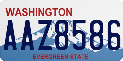 WA license plate AAZ8586