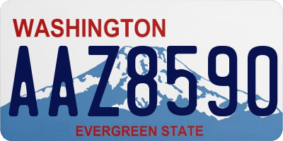 WA license plate AAZ8590