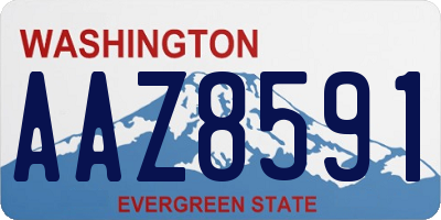 WA license plate AAZ8591