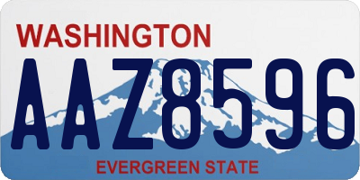 WA license plate AAZ8596