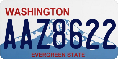 WA license plate AAZ8622