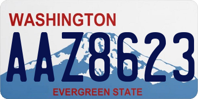 WA license plate AAZ8623