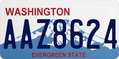 WA license plate AAZ8624