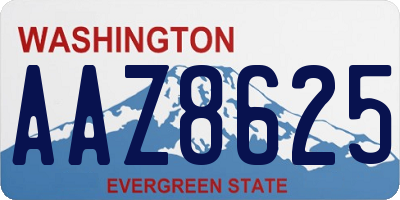 WA license plate AAZ8625