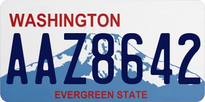 WA license plate AAZ8642