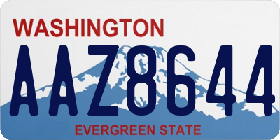 WA license plate AAZ8644
