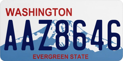 WA license plate AAZ8646