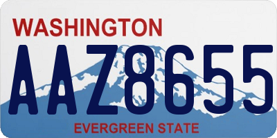 WA license plate AAZ8655
