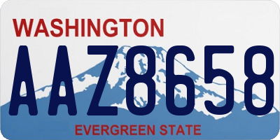 WA license plate AAZ8658