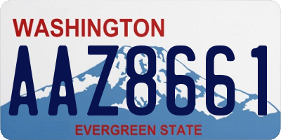 WA license plate AAZ8661