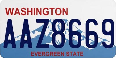WA license plate AAZ8669