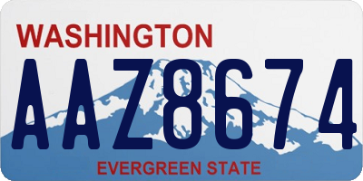 WA license plate AAZ8674