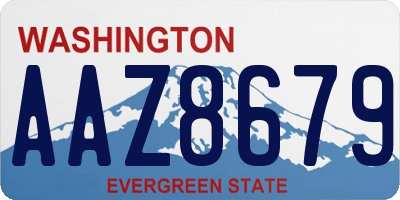 WA license plate AAZ8679