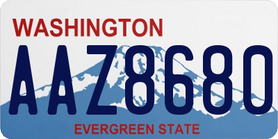 WA license plate AAZ8680