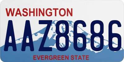 WA license plate AAZ8686