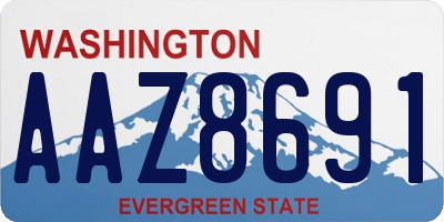 WA license plate AAZ8691
