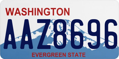 WA license plate AAZ8696