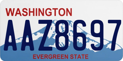 WA license plate AAZ8697