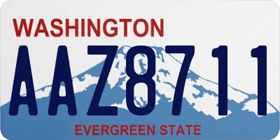 WA license plate AAZ8711