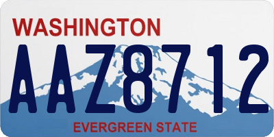 WA license plate AAZ8712