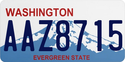 WA license plate AAZ8715