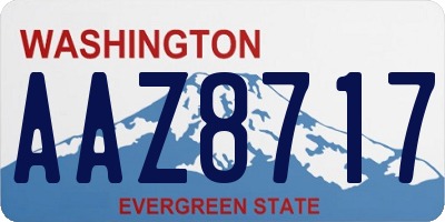 WA license plate AAZ8717