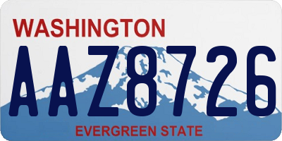 WA license plate AAZ8726