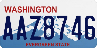 WA license plate AAZ8746
