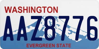 WA license plate AAZ8776