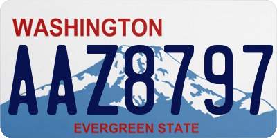 WA license plate AAZ8797