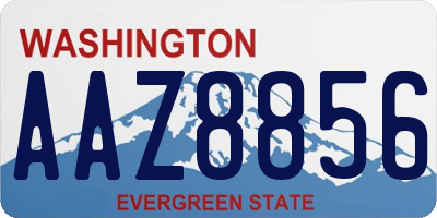 WA license plate AAZ8856