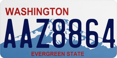 WA license plate AAZ8864