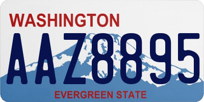 WA license plate AAZ8895